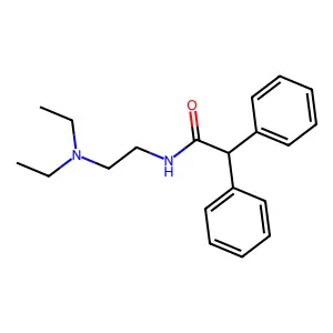 N-[2-(diethylamino)ethyl]-2,2-diphenylacetamide structure