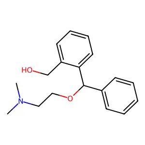 o-(alpha-(2-(Dimethylamino)ethoxy)benzyl)benzyl alcohol structure