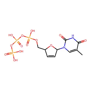 Stavudine triphosphate structure