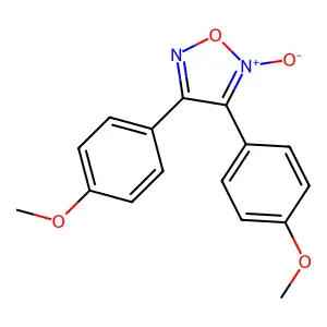 1,2,5-Oxadiazole, 3,4-bis(4-methoxyphenyl)-, 2-oxide structure