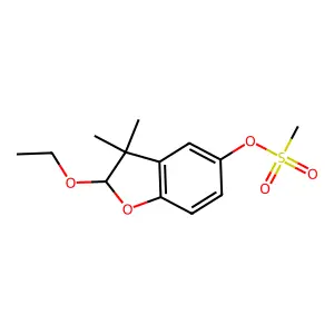 (2-ethoxy-3,3-dimethyl-2H-1-benzofuran-5-yl) methanesulfonate structure