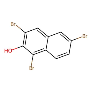 1,3,6-tribromonaphthalen-2-ol structure