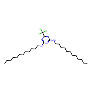 2-N,4-N-didodecyl-6-(trichloromethyl)-1,3,5-triazine-2,4-diamine structure