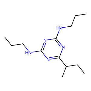6-butan-2-yl-2-N,4-N-dipropyl-1,3,5-triazine-2,4-diamine structure