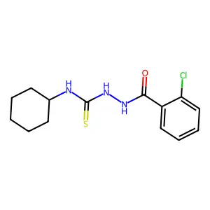 1-[(2-chlorobenzoyl)amino]-3-cyclohexylthiourea structure