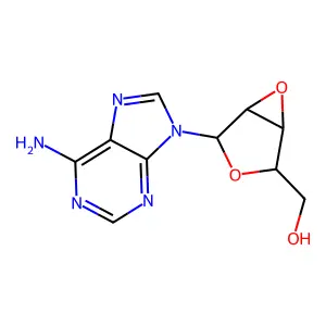[(1R,2R,4R,5R)-4-(6-aminopurin-9-yl)-3,6-dioxabicyclo[3.1.0]hexan-2-yl]methanol structure