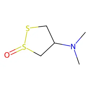 N,N-dimethyl-1-oxodithiolan-4-amine structure