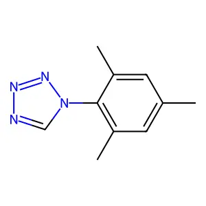 1-(2,4,6-trimethylphenyl)tetrazole structure
