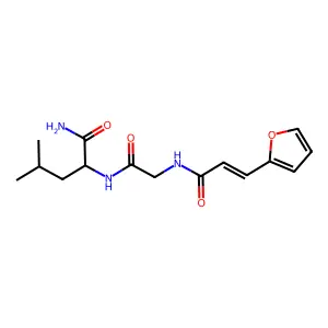 Furylacryloyl-gly-leu-amide structure