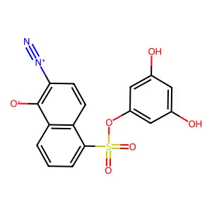2-diazonio-5-(3,5-dihydroxyphenoxy)sulfonylnaphthalen-1-olate structure