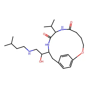 AC1L1BET|CTK6A7871|CID1408|CID 1408|11-[1-Hydroxy-2-(3-methylbutylamino)ethyl]-8-propan-2-yl-2-oxa-7,10-diazabicyclo[11.2.2]heptadeca-1(15),13,16-triene-6,9-dione|11-{1-hydroxy-2-[(3-methylbutyl)amino structure