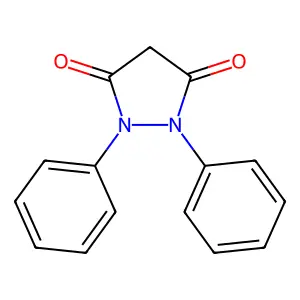 1,2-diphenylpyrazolidine-3,5-dione structure
