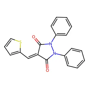 1,2-Diphenyl-4-(2-thienylmethylene)-3,5-pyrazolidinedione structure