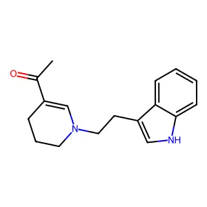1-[1-[2-(1H-indol-3-yl)ethyl]-3,4-dihydro-2H-pyridin-5-yl]ethanone structure
