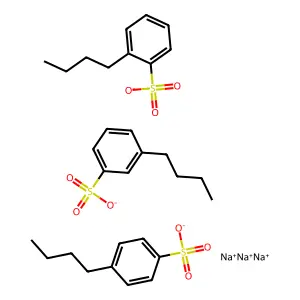 trisodium2-butylbenzenesulfonate3-butylbenzenesulfonate4-butylbenzenesulfonate structure