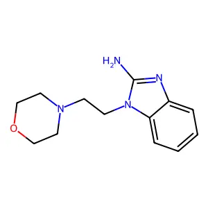 1-(2-morpholin-4-ylethyl)benzimidazol-2-amine structure