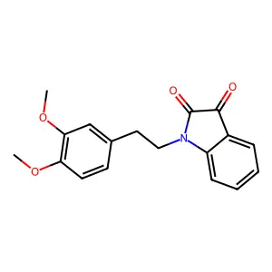 1-[2-(3,4-dimethoxyphenyl)ethyl]indole-2,3-dione structure