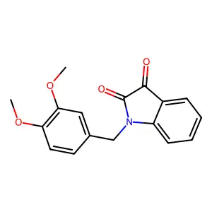 1-[(3,4-dimethoxyphenyl)methyl]indole-2,3-dione structure