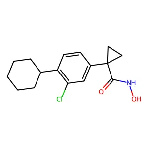 1-(3-chloro-4-cyclohexylphenyl)-N-hydroxycyclopropane-1-carboxamide structure