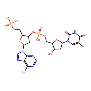 [(2R,3S,5R)-5-(6-aminopurin-9-yl)-2-(phosphonooxymethyl)oxolan-3-yl] [(2R,3S,5R)-3-hydroxy-5-(5-methyl-2,4-dioxopyrimidin-1-yl)oxolan-2-yl]methyl hydrogen phosphate structure