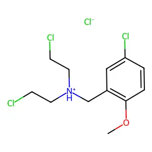 N,N-Bis(2-chloroethyl)-3-chloro-6-methoxybenzylamine hydrochloride structure