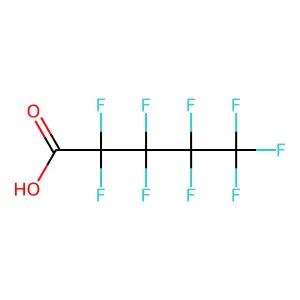 Perfluoropentanoic acid structure