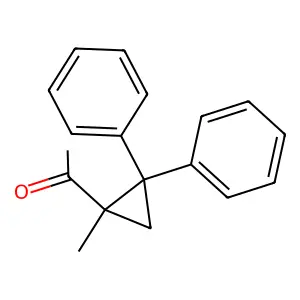 1-(1-methyl-2,2-diphenylcyclopropyl)ethanone structure