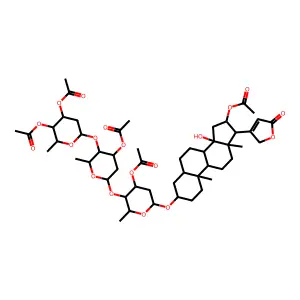 [3-[4-acetyloxy-5-(4,5-diacetyloxy-6-methyloxan-2-yl)oxy-6-methyloxan-2-yl]oxy-6-[[16-acetyloxy-14-hydroxy-10,13-dimethyl-17-(5-oxo-2H-furan-3-yl)-1,2,3,4,5,6,7,8,9,11,12,15,16,17-tetradecahydrocyclop structure