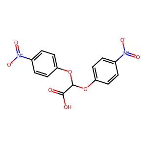Bis(p-nitrophenoxy)acetic acid structure