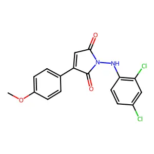 1-(2,4-dichloroanilino)-3-(4-methoxyphenyl)pyrrole-2,5-dione structure