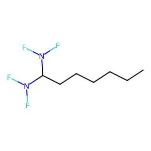 1,1-Bis(difluoroamino)heptane structure