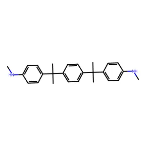 N-methyl-4-[2-[4-[2-[4-(methylamino)phenyl]propan-2-yl]phenyl]propan-2-yl]aniline structure