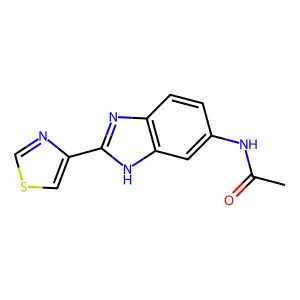 N-[2-(1,3-thiazol-4-yl)-3H-benzimidazol-5-yl]acetamide structure