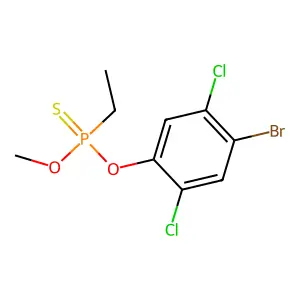 (4-bromo-2,5-dichlorophenoxy)-ethyl-methoxy-sulfanylidene-lambda5-phosphane structure