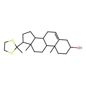 10,13-dimethyl-17-(2-methyl-1,3-dithiolan-2-yl)-2,3,4,7,8,9,11,12,14,15,16,17-dodecahydro-1H-cyclopenta[a]phenanthren-3-ol structure