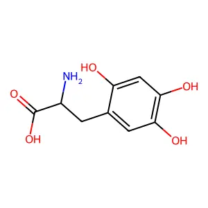 (2S)-2-amino-3-(2,4,5-trihydroxyphenyl)propanoic acid structure