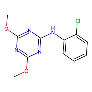 N-(2-chlorophenyl)-4,6-dimethoxy-1,3,5-triazin-2-amine structure