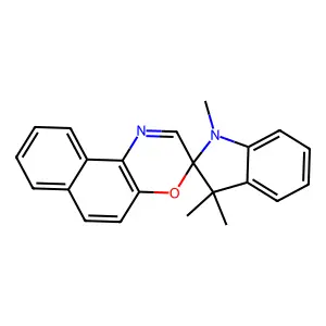 1,3-Dihydro-1,3,3-trimethylspiro[2H-indole-2,3'-[3H]naphth[2,1-b][1,4]oxazine] structure