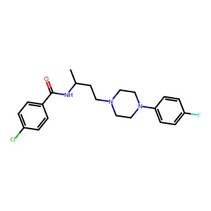 Compound C21H25ClFN3O structure