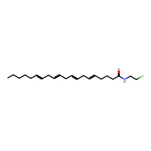 N-(2-chloroethyl)icosa-5,8,11,14-tetraenamide structure