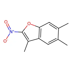 2-Nitro-3,5,6-trimethylbenzofuran structure