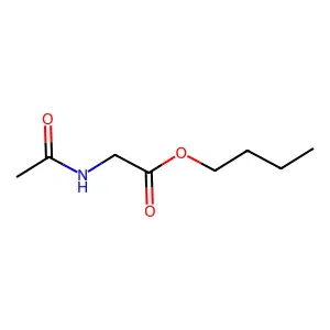 Butyl N-acetylglycinate structure