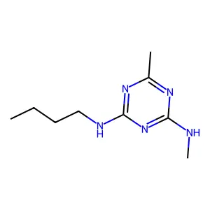 2-N-butyl-4-N,6-dimethyl-1,3,5-triazine-2,4-diamine structure
