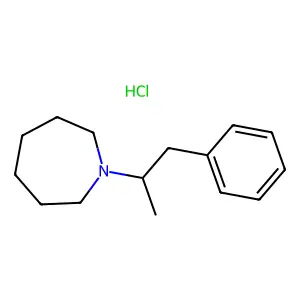 1-(1-phenylpropan-2-yl)azepane;hydrochloride structure