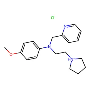 Aniline, p-methoxy-N-(2-pyridylmethyl)-N-(2-(1-pyrrolidinyl)ethyl)-, hydrochloride structure