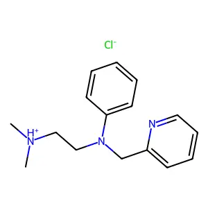 N,N-Dimethyl-N'-phenyl-N'-(2-picolyl)ethylenediamine hydrochloride structure