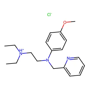 Ethylenediamine, N,N-diethyl-N'-(p-methoxyphenyl)-N'-(2-pyridylmethyl)-, hydrochloride structure