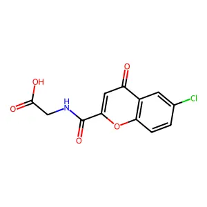 GLYCINE, N-((6-CHLORO-4-OXO-4H-1-BENZOPYRAN-2-YL)CARBONYL)- structure