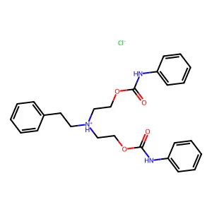 Ethanol, 2,2'-phenethyliminodi-, dicarbanilate, hydrochloride structure