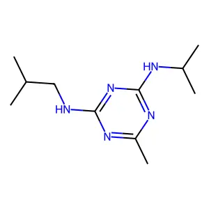 6-methyl-4-N-(2-methylpropyl)-2-N-propan-2-yl-1,3,5-triazine-2,4-diamine structure